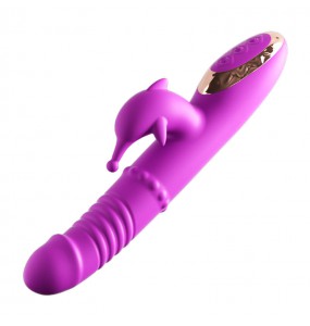 MizzZee - Beaded Thrusting Spanking Vibrator Wand (Chargeable - Purple)